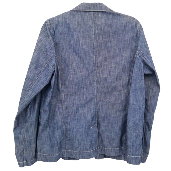 Tea Blazer Womens L Blue Retro Preppy Academia Twee 70's Classic Timeless Casual - Picture 3 of 16